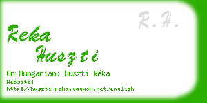 reka huszti business card