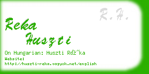 reka huszti business card